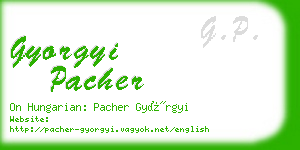 gyorgyi pacher business card